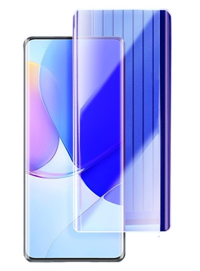 适用oppoReno11钢化膜oppo reno11pro手机膜reno11曲面全屏防爆防摔屏幕保护膜全包无白边UV全胶透明贴膜