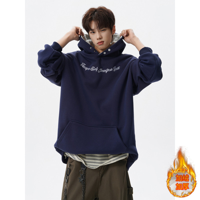 1997邮政局徐洛淇男装十九秋工作室阿茶与阿古宽松加绒连帽衫卫衣