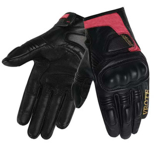 复古街车摩托车四季骑行男女防风保暖手套秋冬季牛皮触屏防护摔