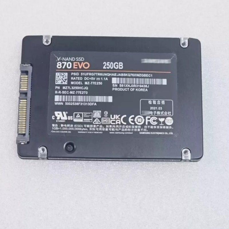 请议价-870 EVO 250GB 2.5寸SATA固态硬盘
