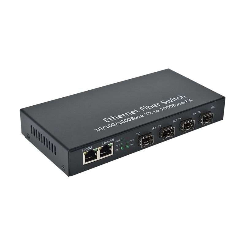 请议价-千兆4光2电光纤发器SFP接口桌面式交换机兼容各大厂家模块