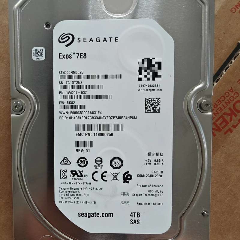 请议价-希捷 Exos 7E8 4TB SAS企业级硬盘