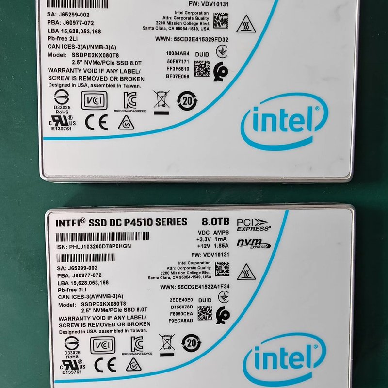 请议价-英特尔Intel P4510 8T Nvme U.2 SSD