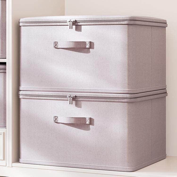家用衣服收纳箱大容量布艺衣物被子整理箱宿舍换季衣服专用百纳箱