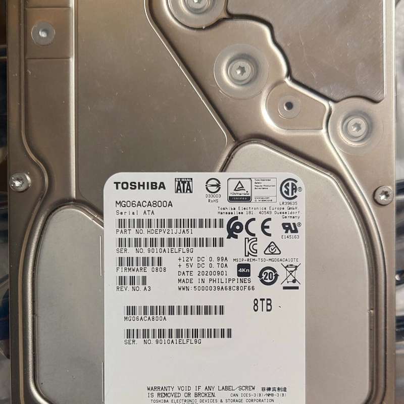 请议价-东芝8T SATA 4KN企业级硬盘
