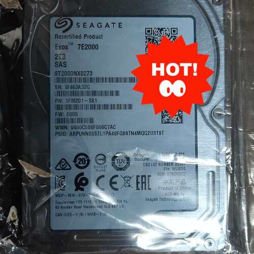 请议价-全新希捷 Exos 7E2000 2TB 2.5寸 SAS