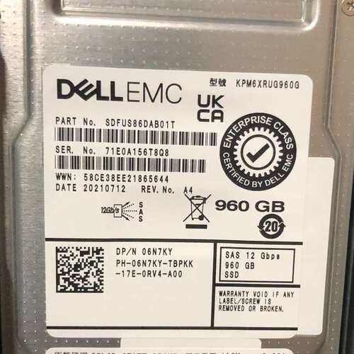 请议价-戴尔/Dell 960G SAS 企业级固态硬盘 06N7K