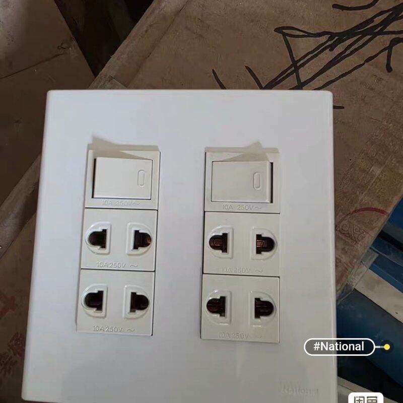 请议价-松立窄版开关插座模块,铁扣的,厚紫铜,当年是模仿上海