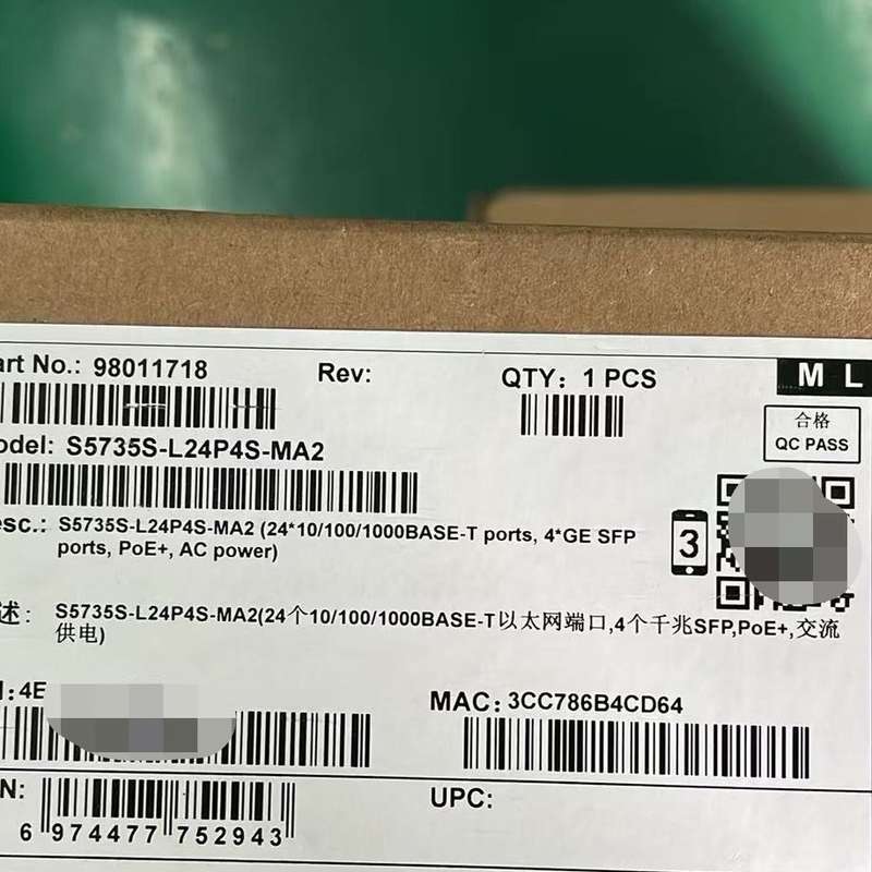 请议价-华为 S5735S-L24P4S-MA2 全新原封未使用