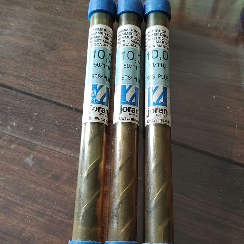 请议价-三支丹麦产joran冲击钻头10mm，SDS-PLUS，长1