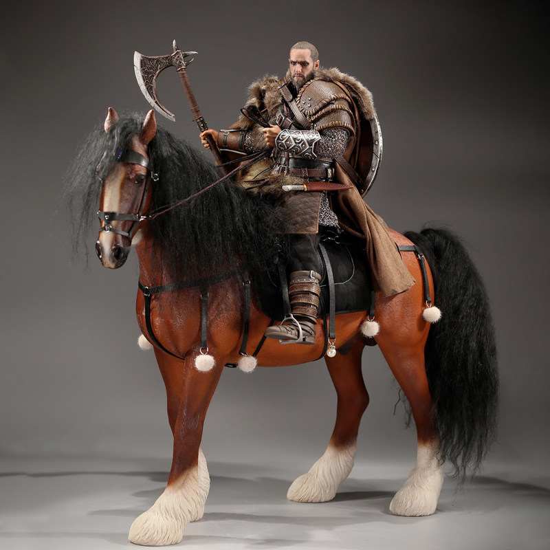 现货 1/6夏尔马模型骏马仿真动物模型桌面摆件手办潮玩兵人坐骑