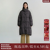 西町村屋羽绒服女冬新款 休闲学院慵懒感连帽中长款 外搭HD8205009