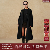 西町村屋简约双面呢女装 大衣XHAD10170 气质羊毛长款 2025冬季 新款
