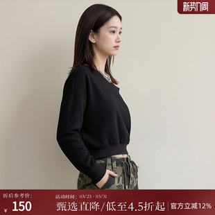 休闲文艺百搭小衫 新款 XXAA10104 露肩T恤女春季 西町村屋复古感长袖