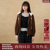 新款 西町村屋简约风连帽外套女装 2025冬季 休闲感双面呢XHAD10354