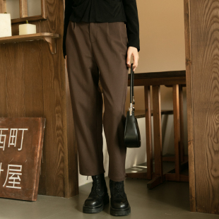简约百搭结构感设计通勤长裤 新款 HD8302009 女冬季 西町村屋直筒裤