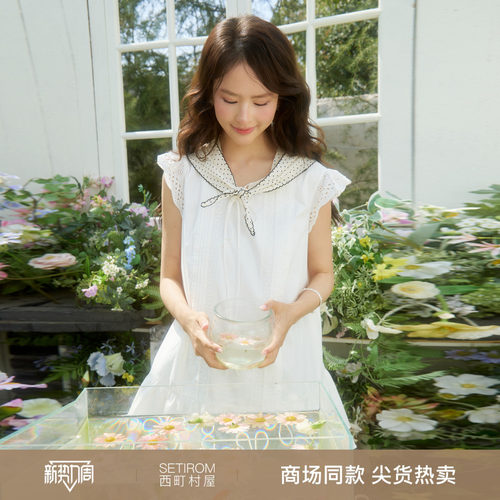 西町村屋简约娃娃感连衣裙女装2026夏季新款学院风短裙XABB10174