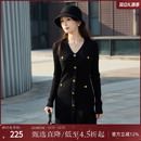 长裙AD8502022 小香风气质感修身 西町村屋针织连衣裙女装 秋冬新款