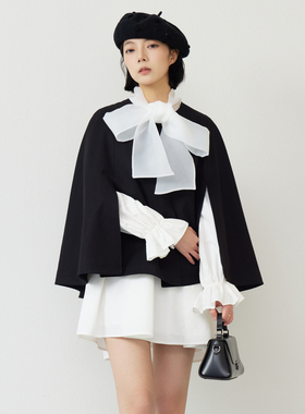 西町村屋斗篷外套2026年春新款气质氛围感休闲舒适上衣CCBA10487