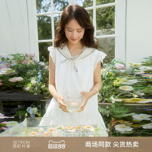 西町村屋简约娃娃感连衣裙女装2026夏季新款学院风短裙XABB10174