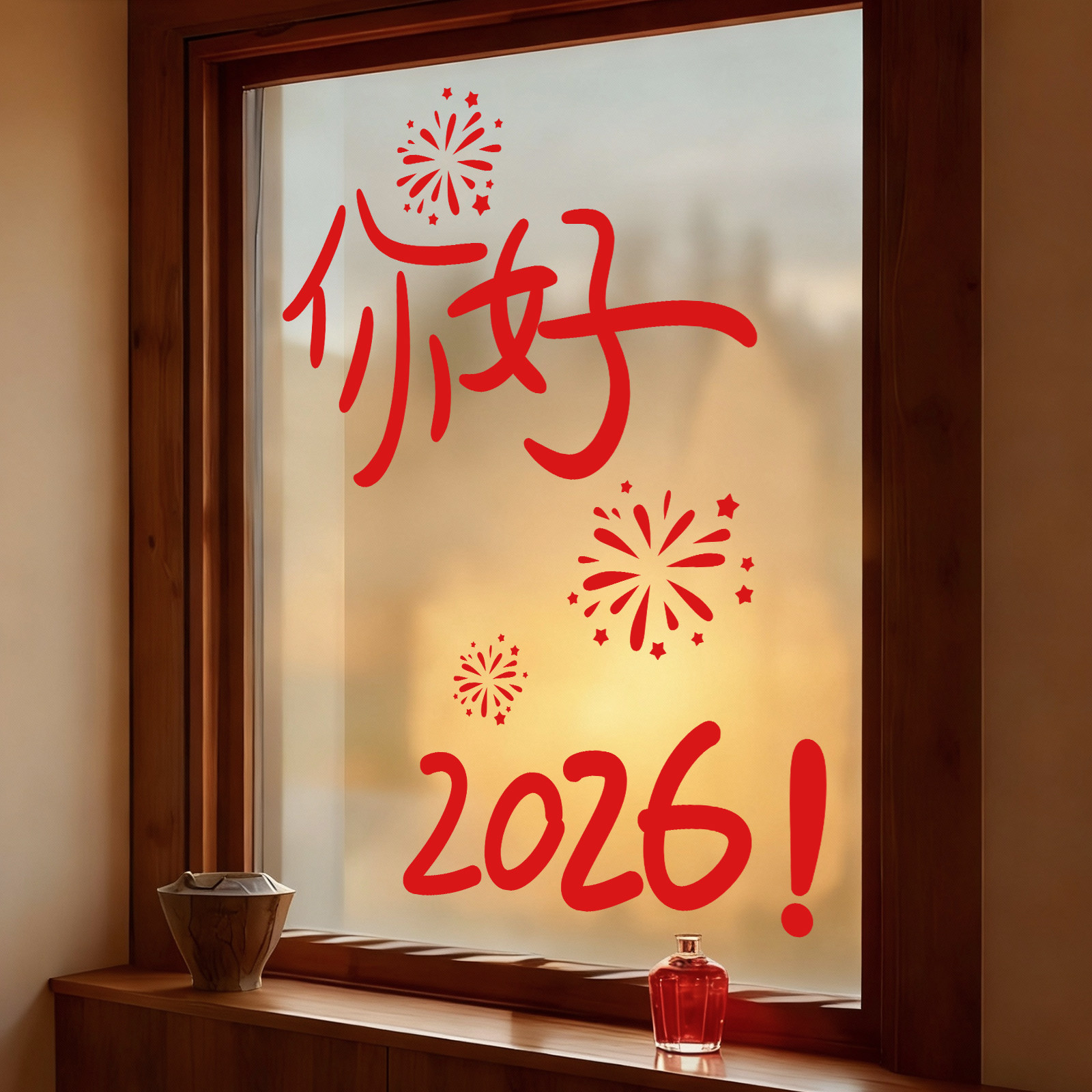 2026年马年新年装饰窗贴元旦春节过年玻璃门贴纸氛围布置窗户贴画,家居饰品,软装墙贴,淘宝优惠券,粉丝福利购,淘宝优惠卷