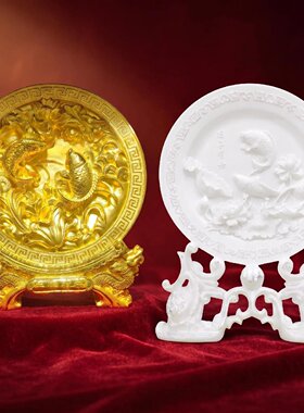 莲年金鱼纯银贺礼摆件
