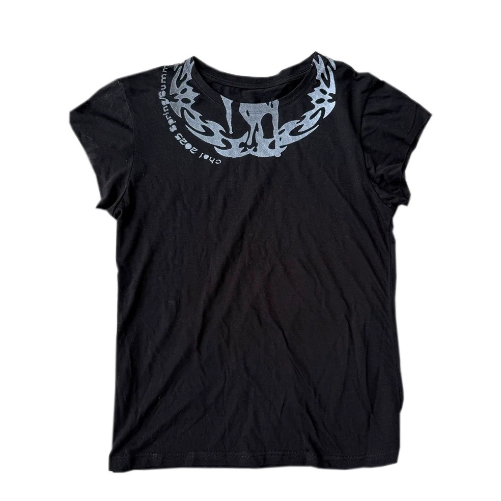 棱镜(Prism)酷感领边潮流Y2k高街美潮青春oldschool短袖t恤