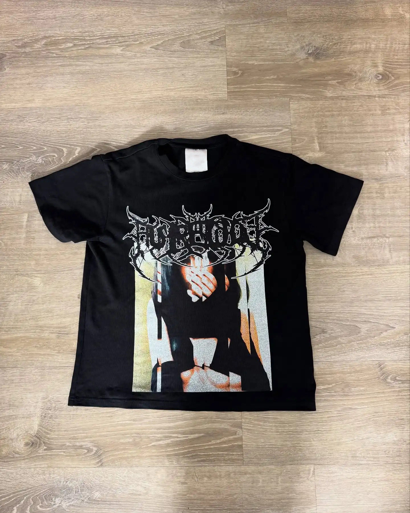 thumbnail for Prism Dark Gothic Subculture Old School Loose American Street Short-Sleeve T-Shirt for Men and Women