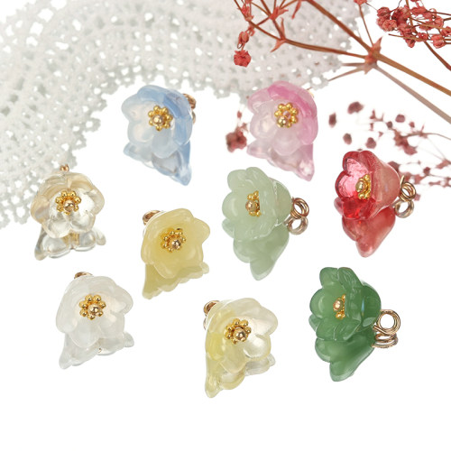 幻彩铃兰花国风汉服旗袍扣子