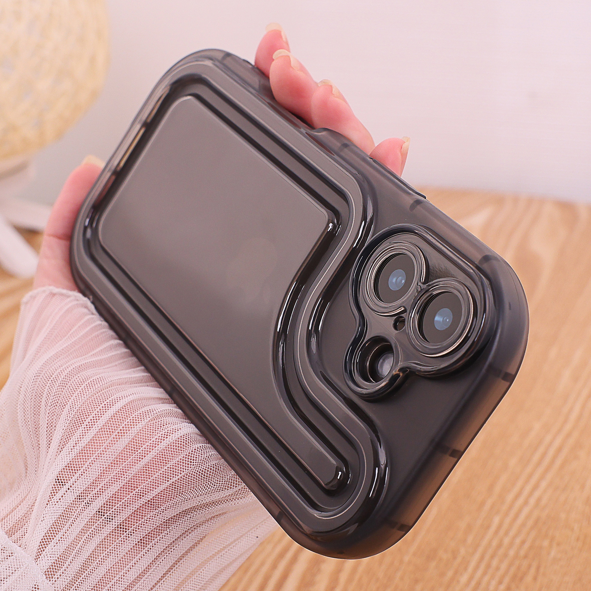 加厚气垫透明气囊适用苹果17promax手机壳18新款iPhone16硅胶15Pro防摔14全包plus高级13透黑12软壳11简约AIR