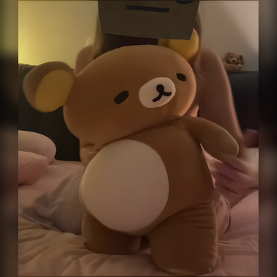 可爱轻松熊歪头毛绒公仔超软肥宅娃娃安抚玩偶床上女生生日礼物
