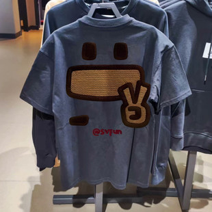 奥特莱斯~品牌折扣捡漏美式新款印花短袖t恤夏季男士半袖上衣服