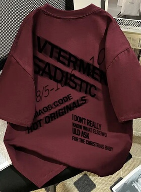 奥特莱斯~品牌折扣捡漏夏季新款复古高街印花短袖t恤男士半袖上衣