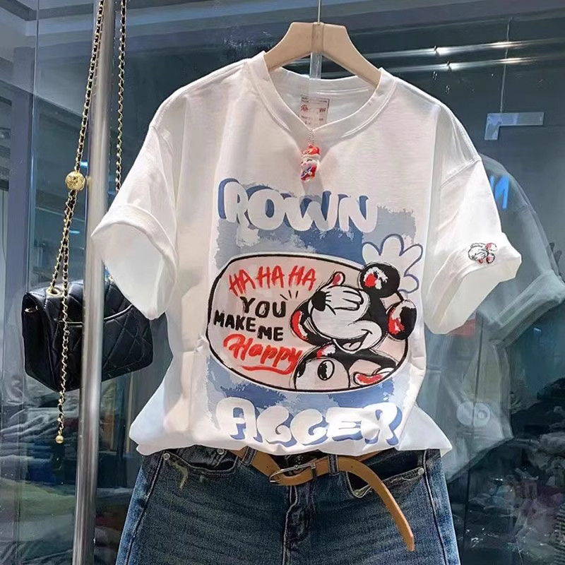 一线大牌~余单剪标纯棉短袖T恤女夏季设计感圆领宽松百搭个性上衣