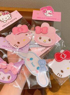 刘海贴发夹碎发韩版女童夏日卡通人物造型布艺发饰整理碎发头饰品