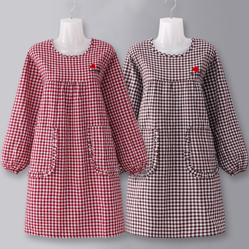 长袖家用厨房罩衣夏季围裙