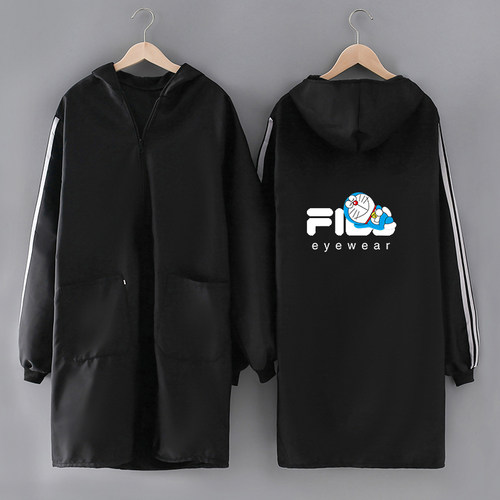 加绒秋冬季长款防油围裙厨房罩衣