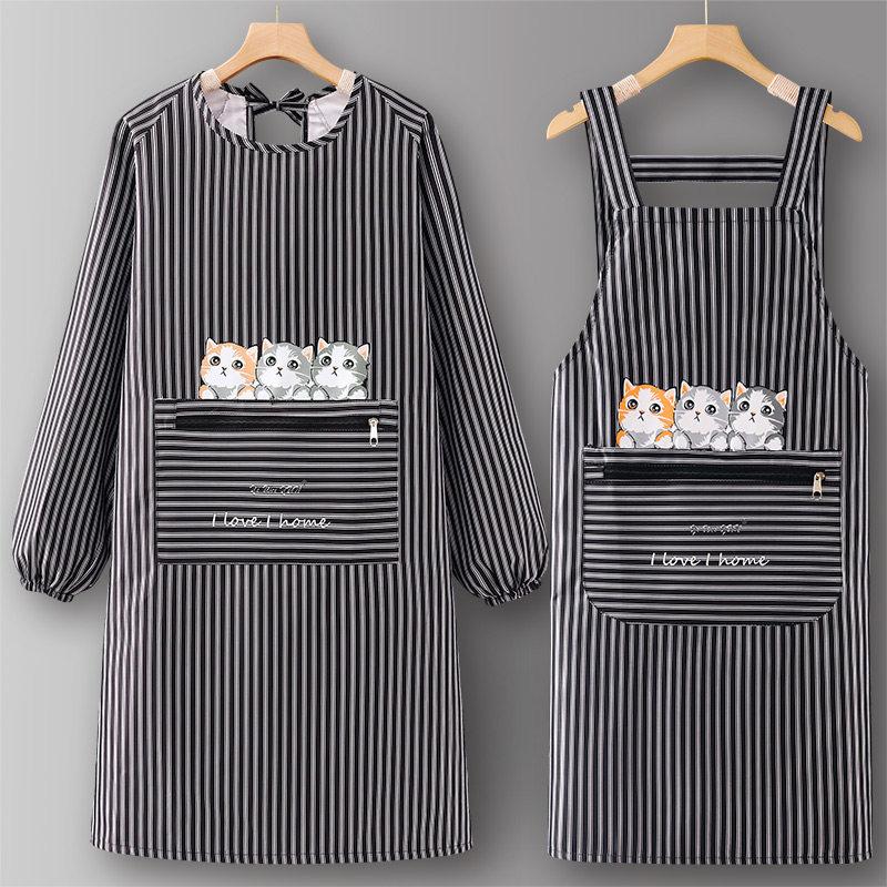 围裙长袖防水防油罩衣做饭厨房家用2025新款网红餐饮专用工作服女,家庭/个人清洁工具,围裙,淘宝优惠券,粉丝福利购,淘宝优惠卷