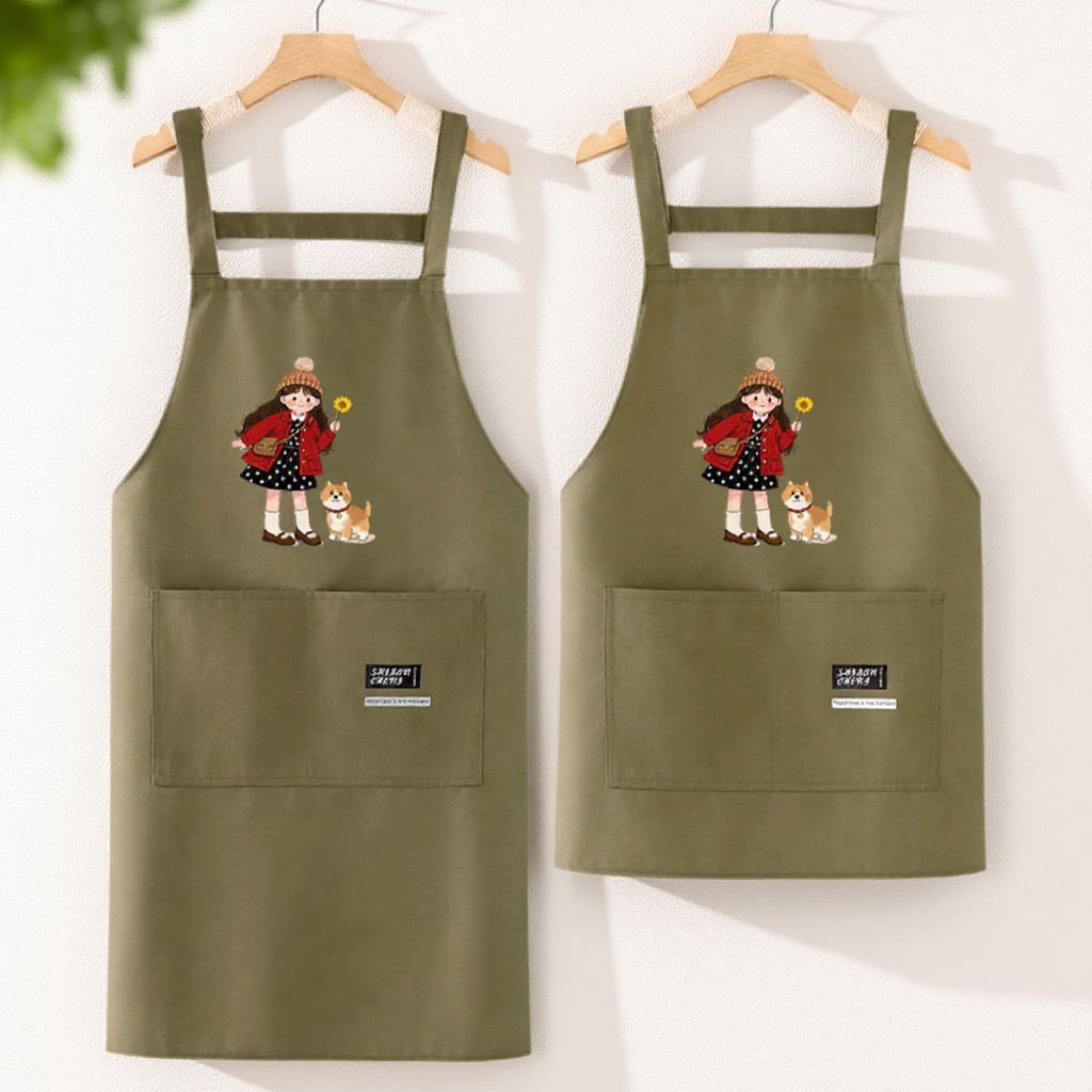 男帆布围裙烘焙厨房家用做饭工作服餐饮上班专用加厚2025新款定制