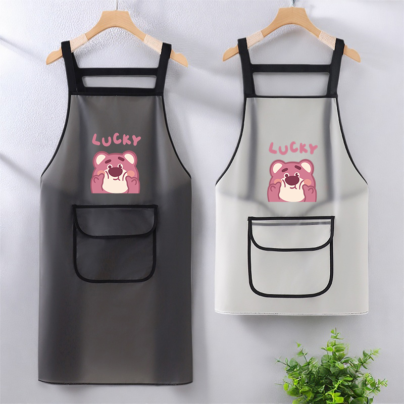 透明围裙厨房家用2025新款韩版工作服女餐饮上班专用防水防油定制