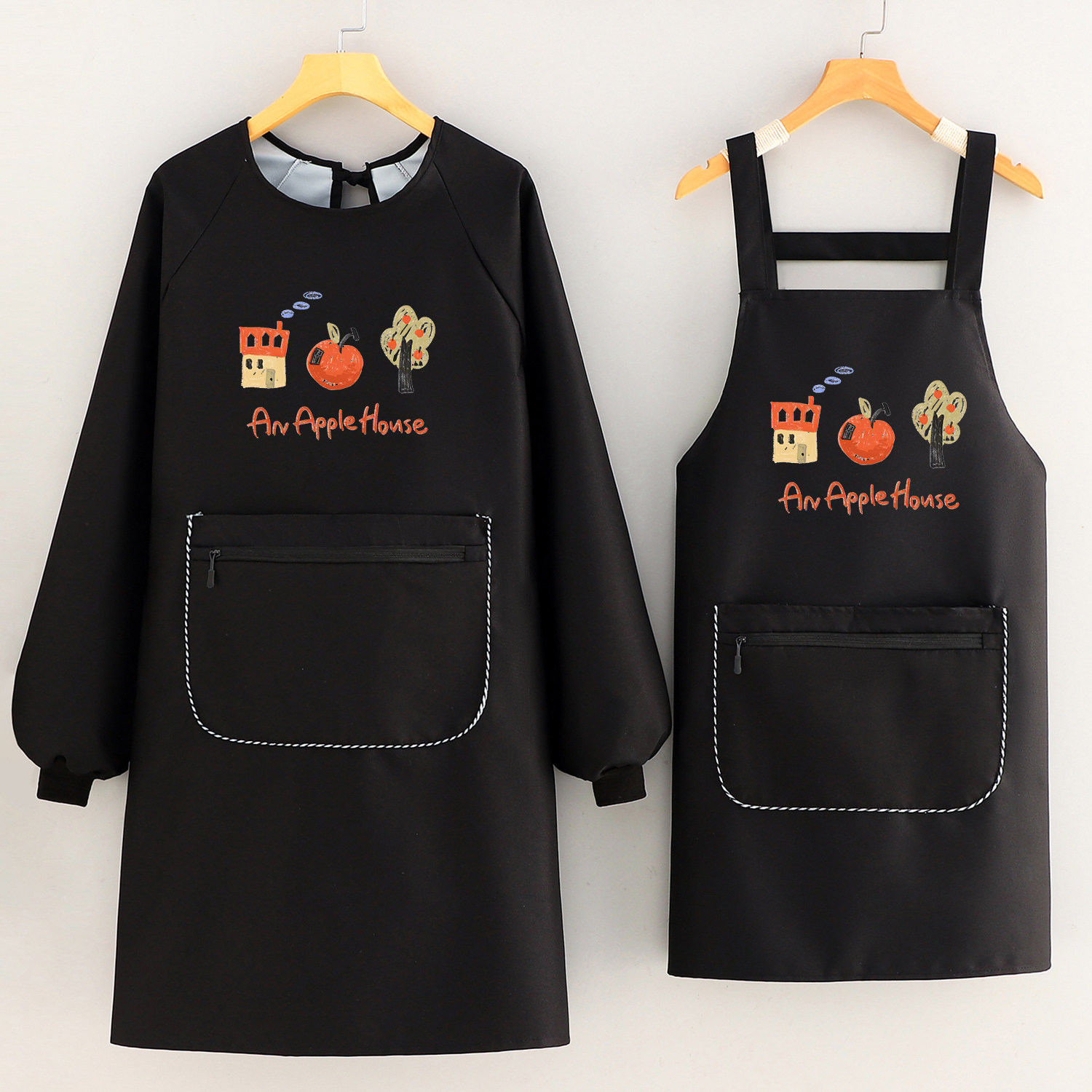 围裙厨房家用托育园工作服烧饭大人长袖罩衣女新款年轻款上班专用,家庭/个人清洁工具,围裙,淘宝优惠券,粉丝福利购,淘宝优惠卷