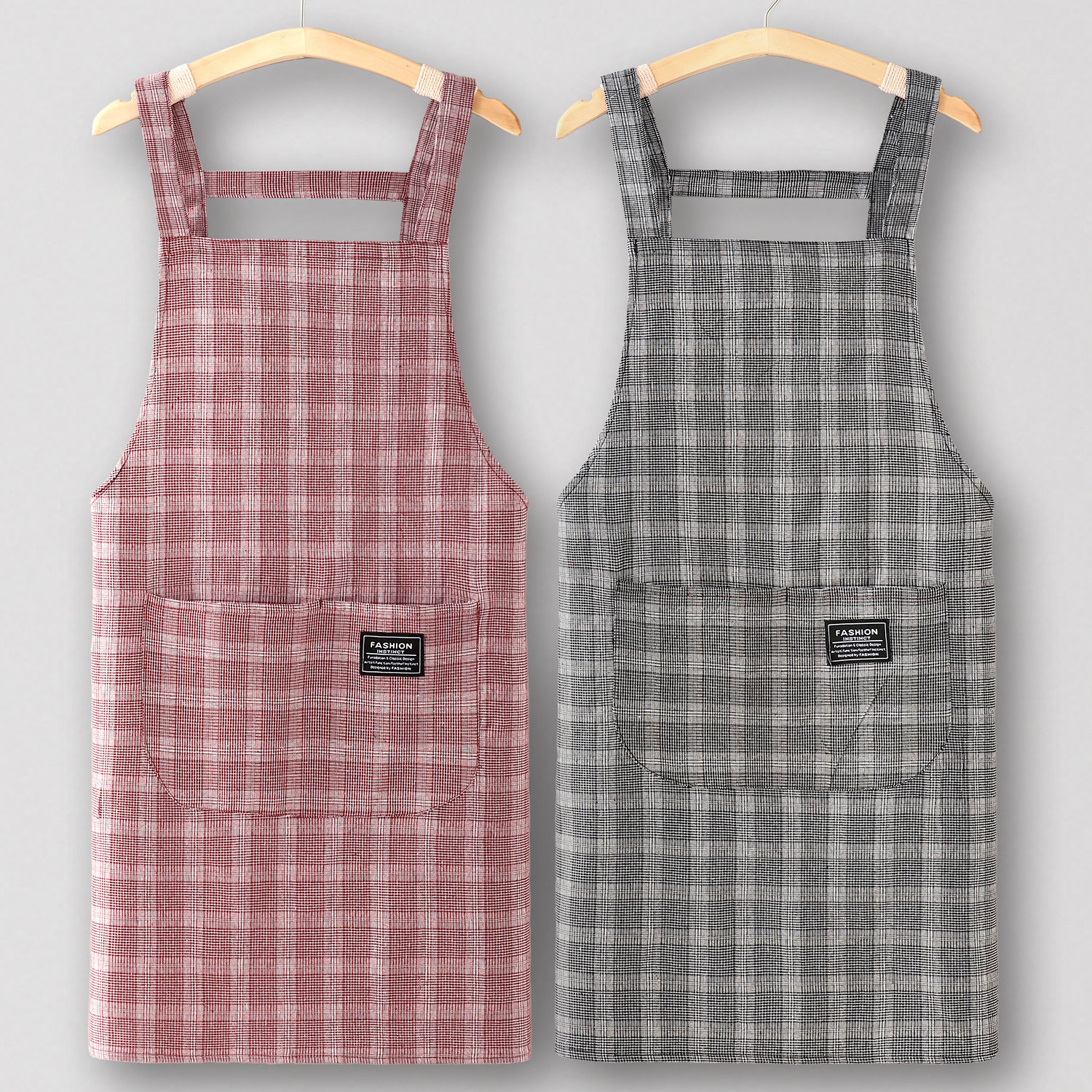 炒菜围裙厨房家用纯棉