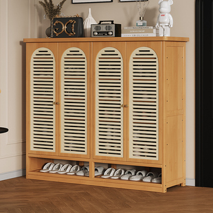 入户鞋柜家用门口高级感大容量多层超大鞋子收纳柜一体靠墙鞋架子