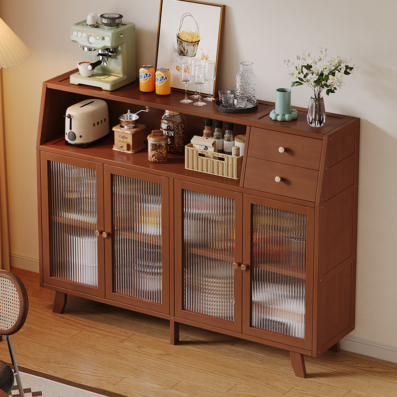 中古风餐边柜靠墙一体储物柜客厅酒柜水吧台一体收纳柜轻奢高级感,住宅家具,餐边柜,淘宝优惠券,粉丝福利购,淘宝优惠卷
