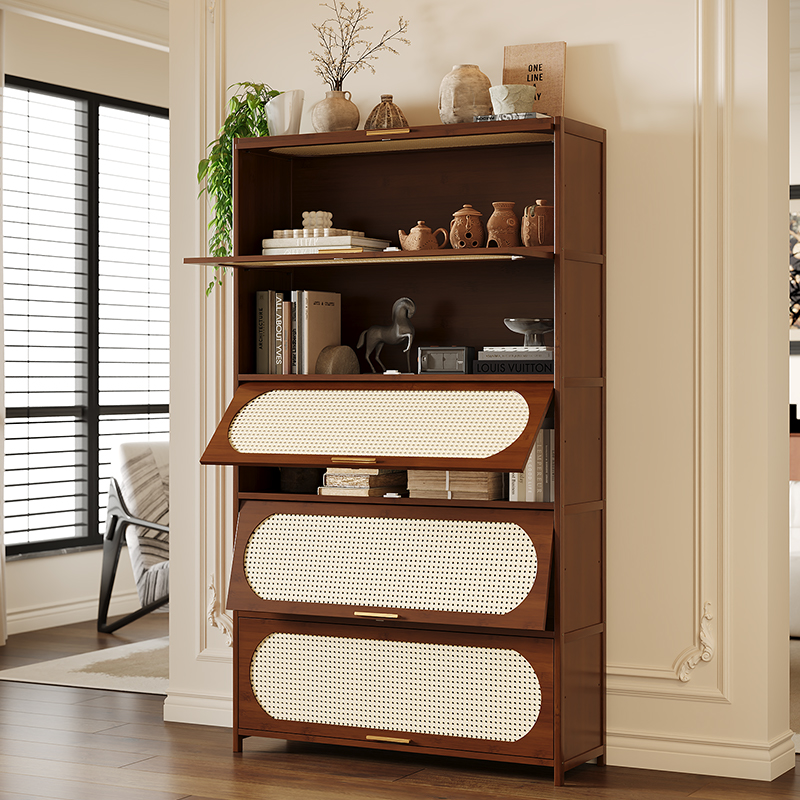 竹中生智楠竹书柜中古风设计