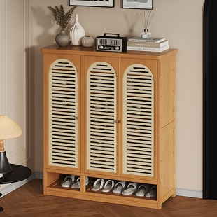 门口不占地方鞋架多层家用简易带门鞋柜防尘出租房用鞋子收纳柜窄