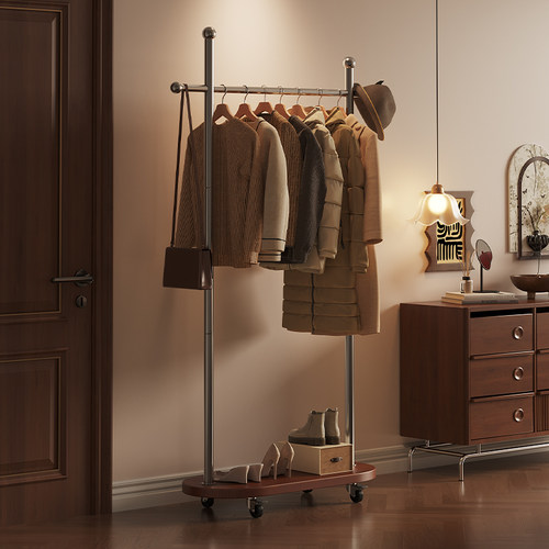 竹中生智带轮移动衣帽架