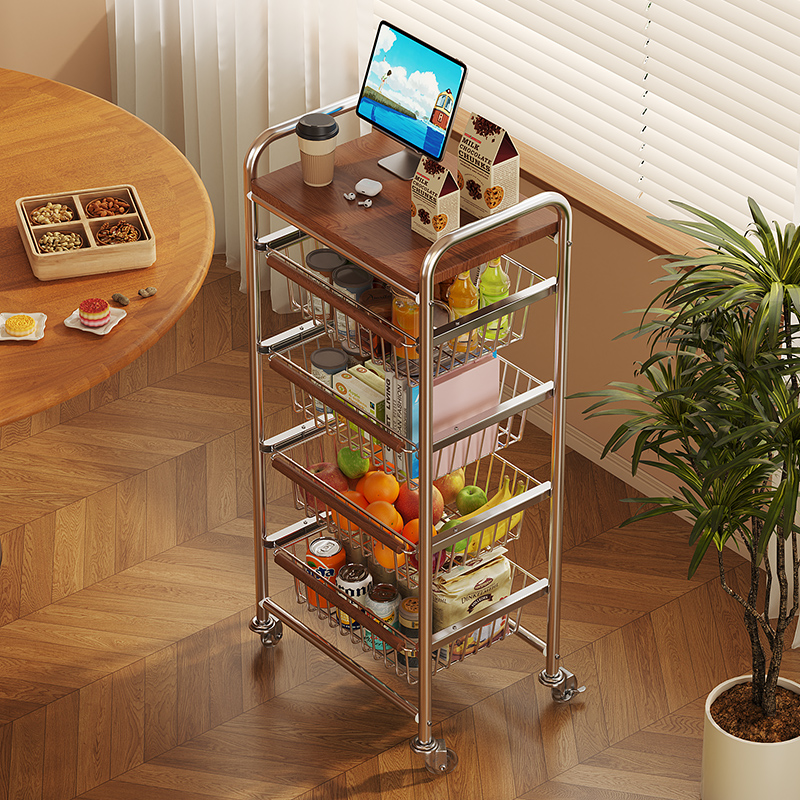 小推车可移动客厅靠墙中古风