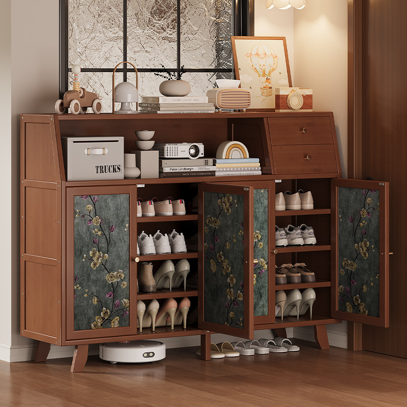 鞋柜收纳柜一体靠墙2025新款爆款高档入户门口家用多功能储物柜子,收纳整理,鞋柜,淘宝优惠券,粉丝福利购,淘宝优惠卷