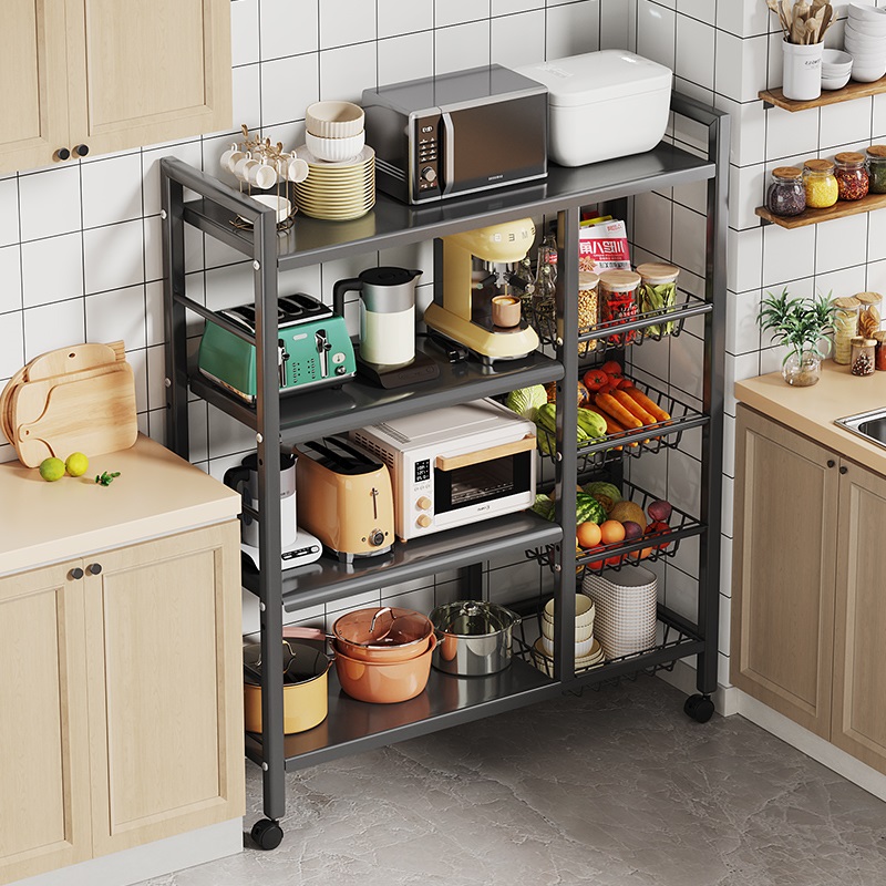 不锈钢厨房置物架多层收纳神器